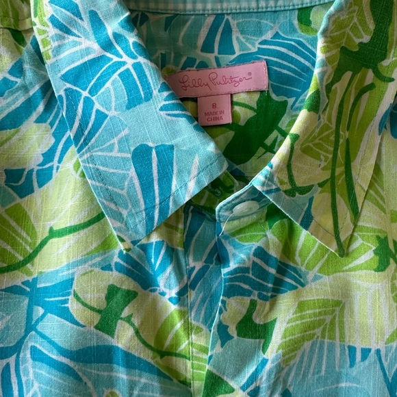 Lilly Pulitzer Multicolor Women Gold Button Down Long Sleeved Shirt 8. Set Of 2 - Picture 5 of 15